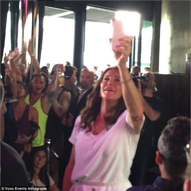 Enjoying it: The 65-year-old I Am Cait star took a photo as they cameras for her her new show were behind her
