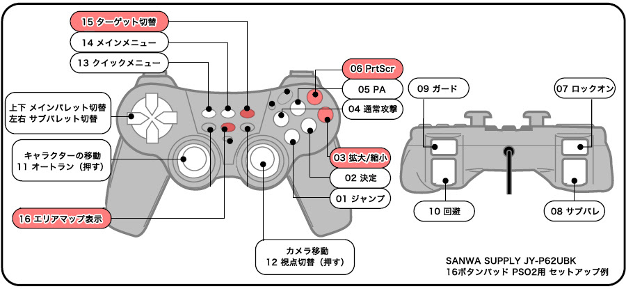 新職目指す 16ボタンパッドを設定する 闘争蜃気楼 Pso2 Blog