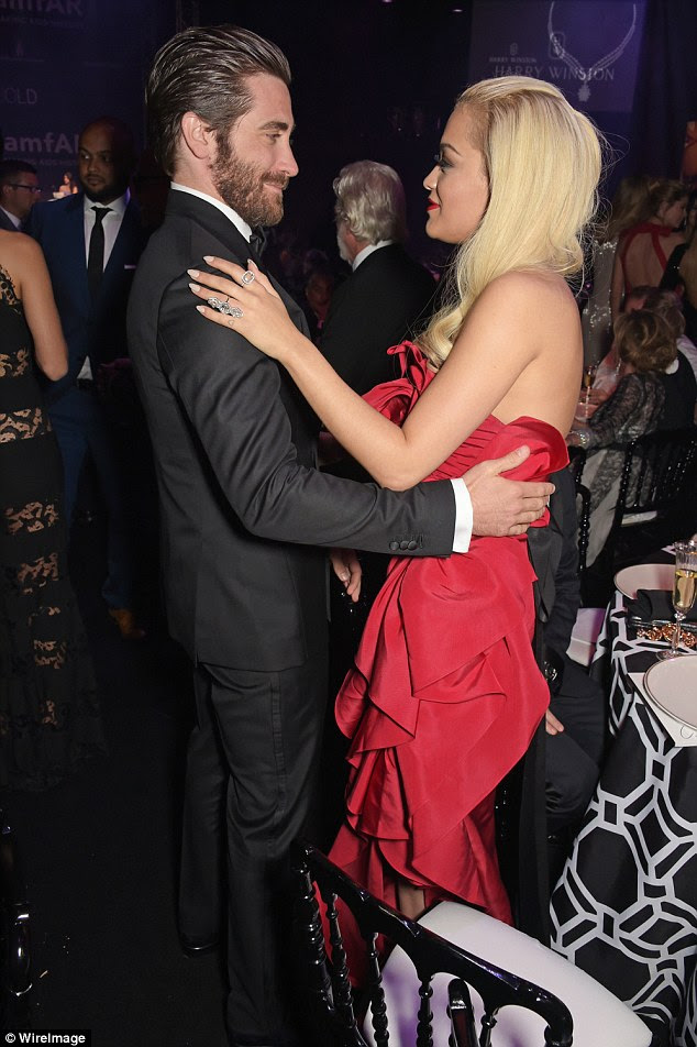 'I have a lot of time for her': Rita recently received praise for her acting skills from Jake Gyllenhaal
