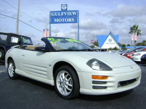Dover White Pearl 2001 Mitsubishi Eclipse Spyder GT with Tan interior Dover 