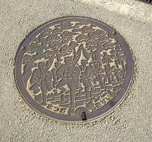 市のシンボルデザインマンホール