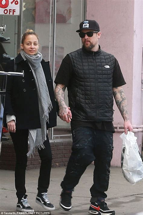 Nicole Richie holds hands with husband Joel Madden in LA  
