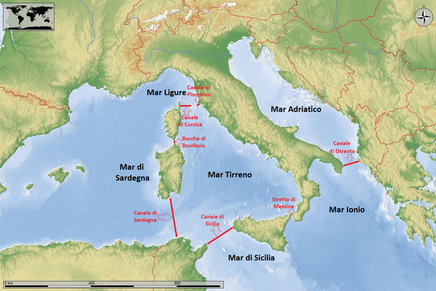 Mare In Italia Cartina