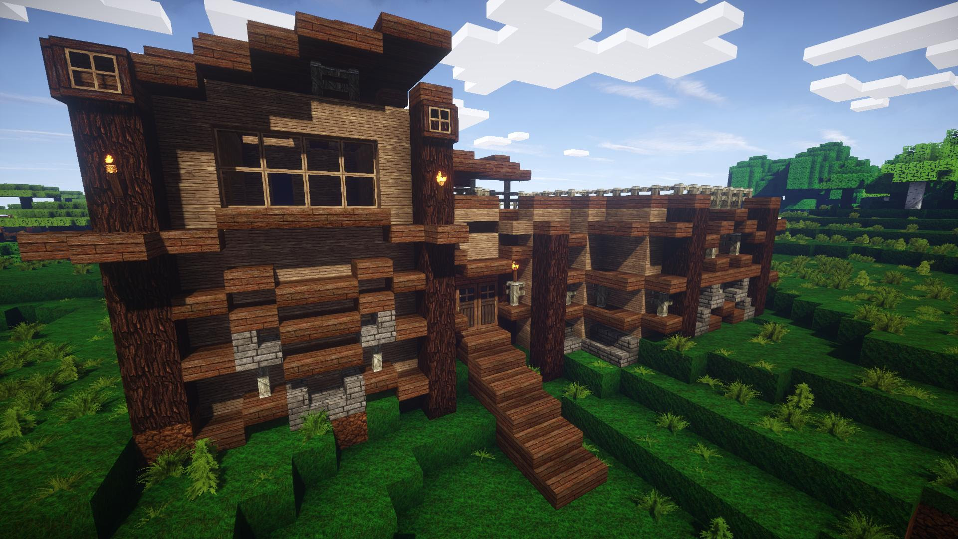 心得 建築 木房子 新增內部數張 Minecraft 我的世界 當個創世神 哈啦板 巴哈姆特