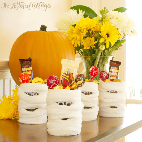 Halloween Craft Ideas | Mummy Cans | The Lettered Cottage