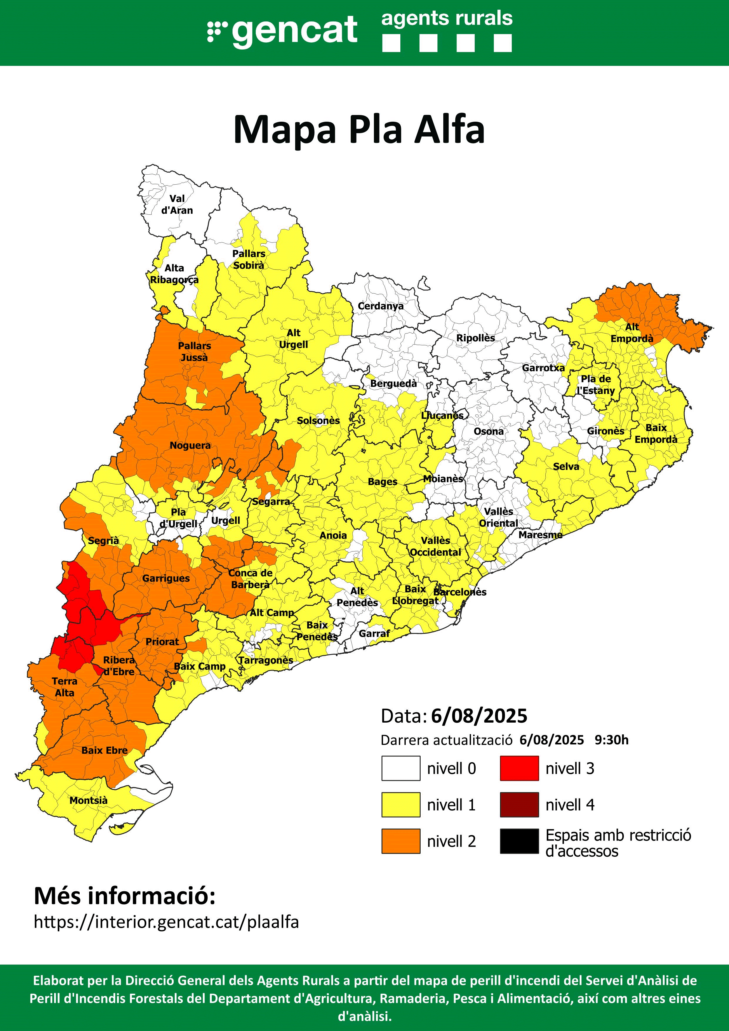 Mapa Pla Alfa per avui