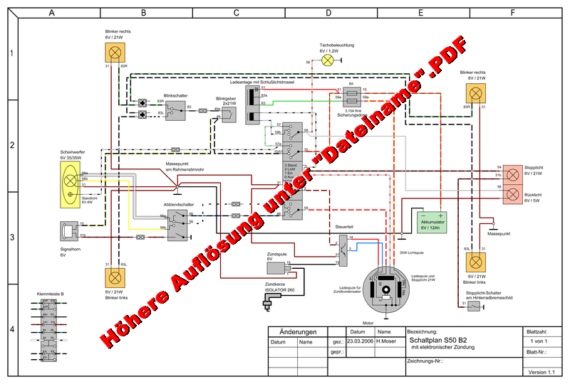 Simson S50 B2 Schaltplan - Wiring Diagram