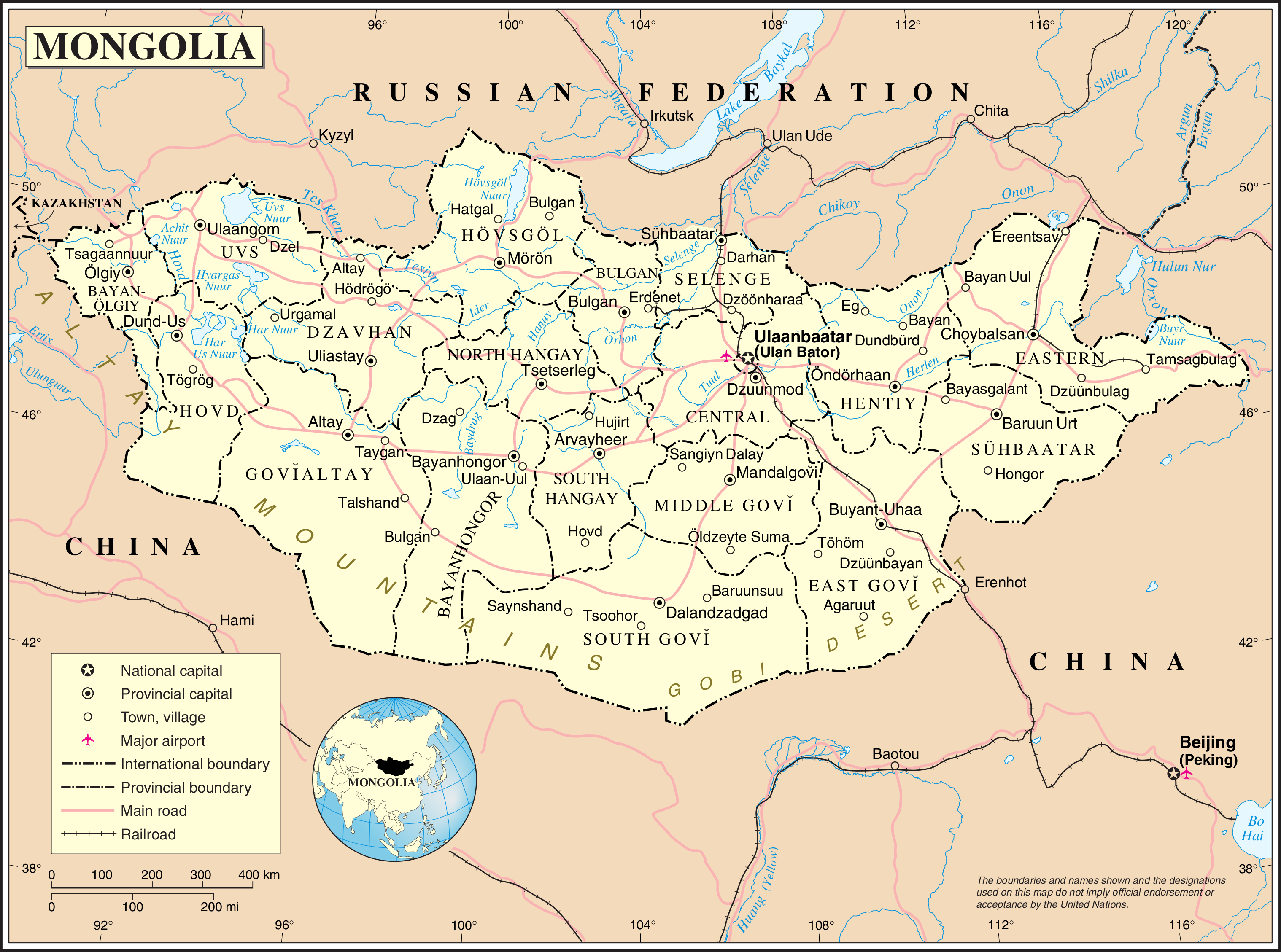 Map of Mongolia