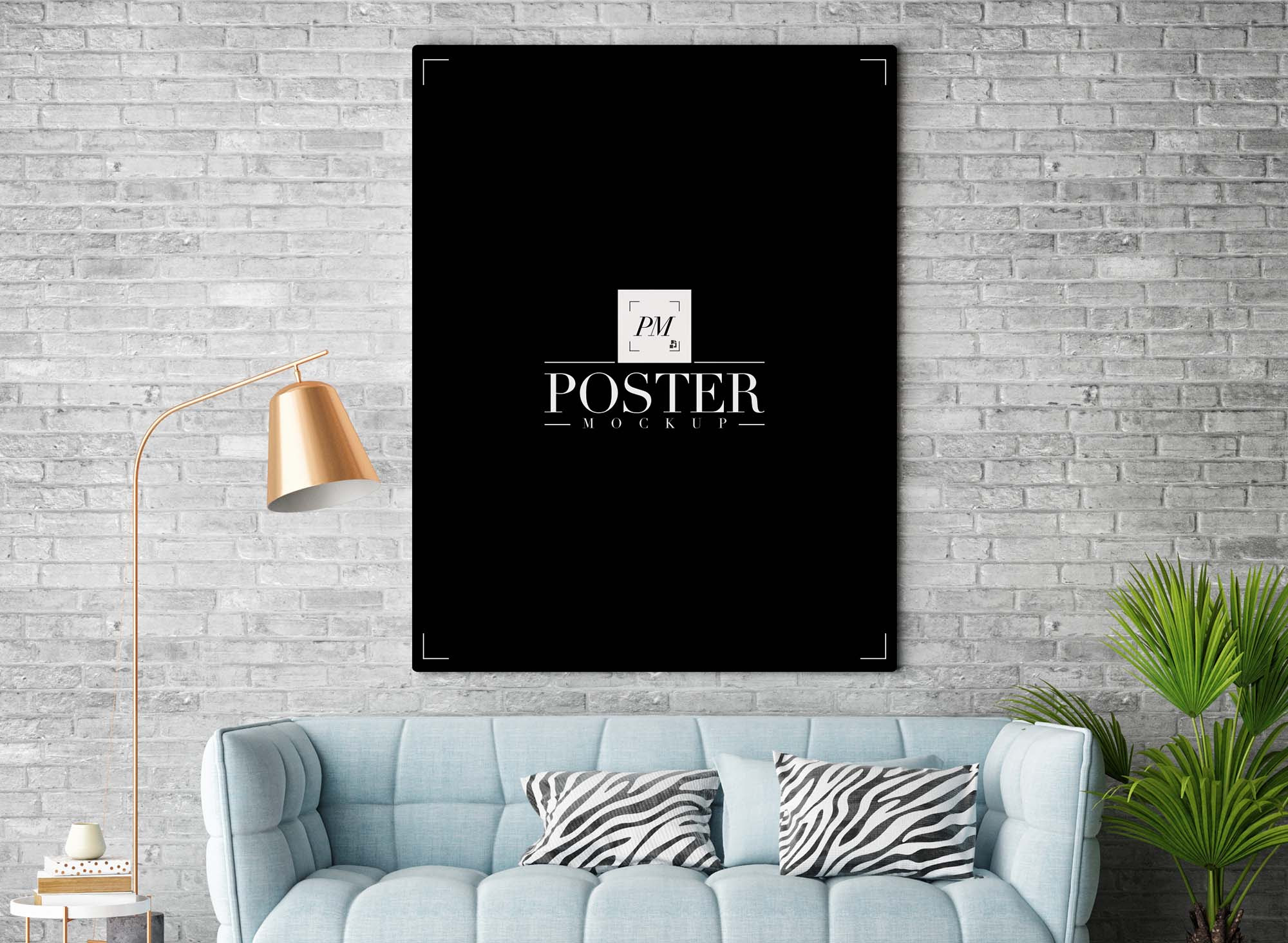 Download Free Room Interior Poster Mockup Psd