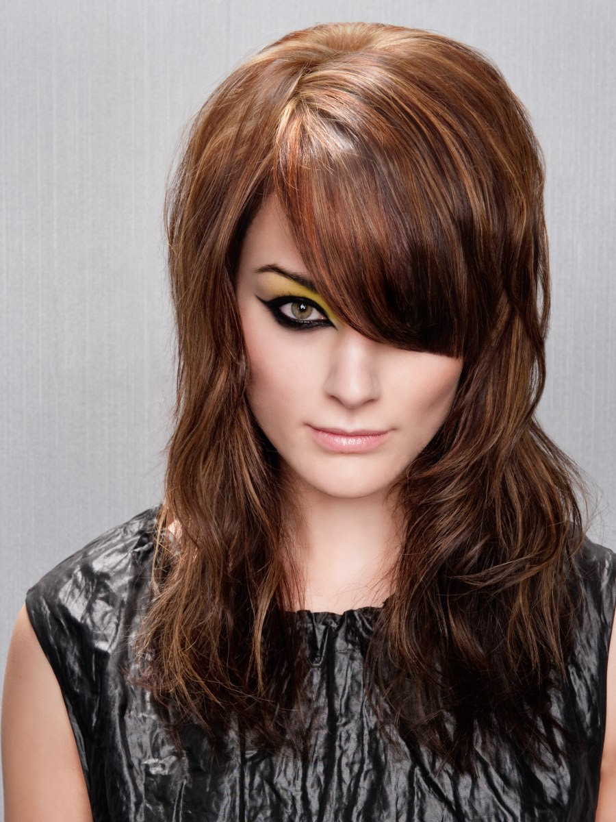 Long hairstyle with lifted roots for light and elegant volume