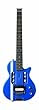 Traveler EG-1 Blue Metallic / Vintage White Racing Stripe Electric Travel Guitar w/ Deluxe Gig Bag