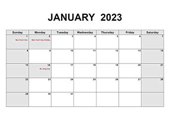 Each month on a separate page with a room for notes. free 2023 pdf calendar templates calendarlabs
