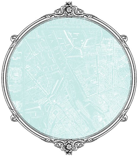 2 Map 1654 Plan de Boisseau - free printable digital patterned paper set SAMPLE