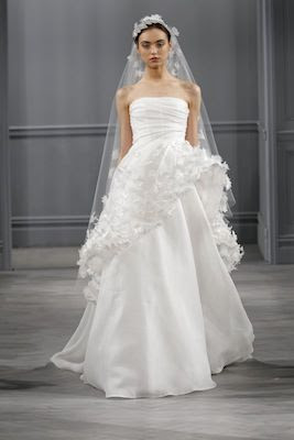 Monique Lhuillier peplum wedding dress