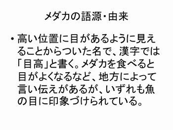 メダカを漢字で書くと ５年 メダカのたんじょう かたりつづけていきます