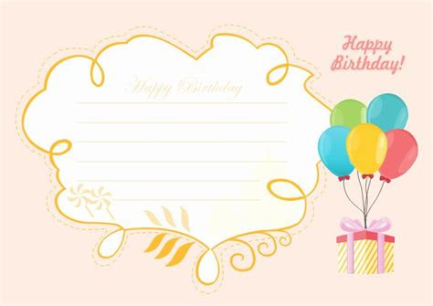  happy birthday card template word luxury free editable and printable