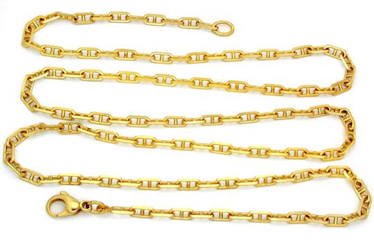 Originalfoto TOP STEGANKER-KETTE MASSIV GELBGOLD 18K/750 71cm 1.000€