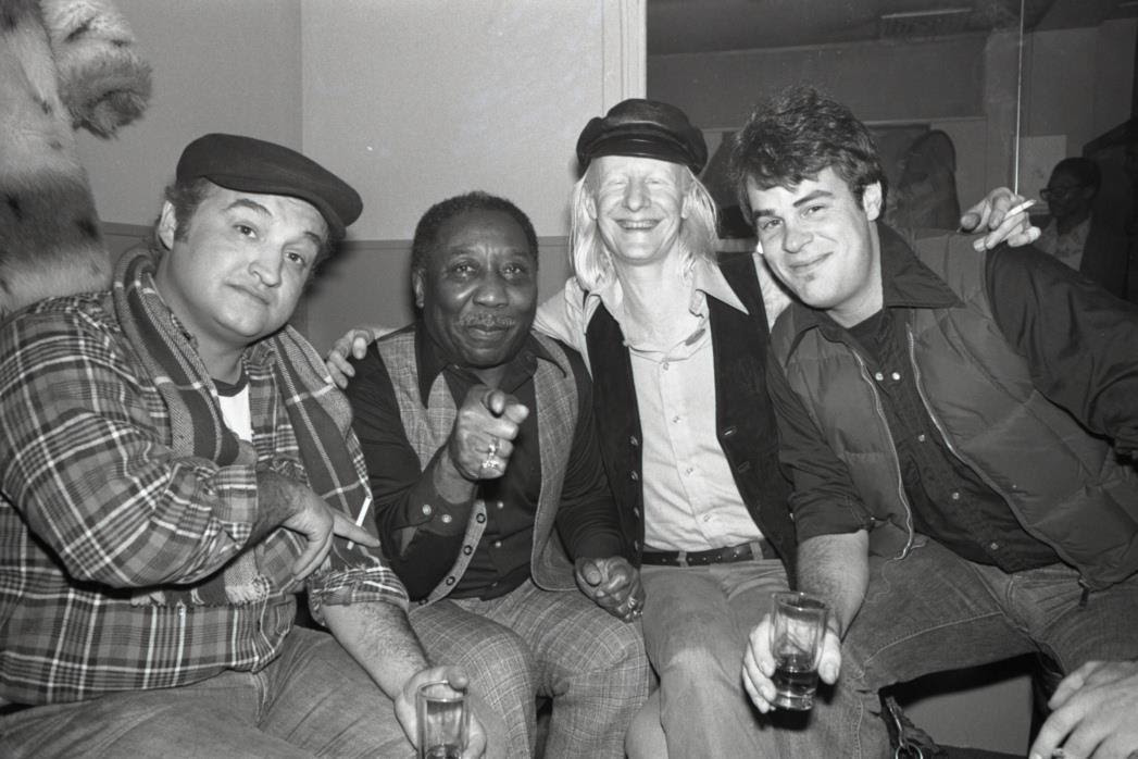 John Belushi, Muddy Waters, Johnny Winter and Dan Aykroyd