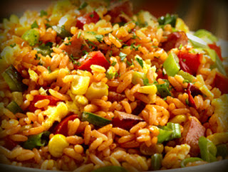 Arroz con verduras al horno