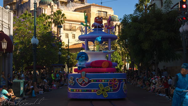Disneyland Resort, Disneyland60, Disney California Adventure, Hollywood, Land, Inside, Out, Pre, Parade, Float, Joy, Disgust, Anger, Sadness, Fear
