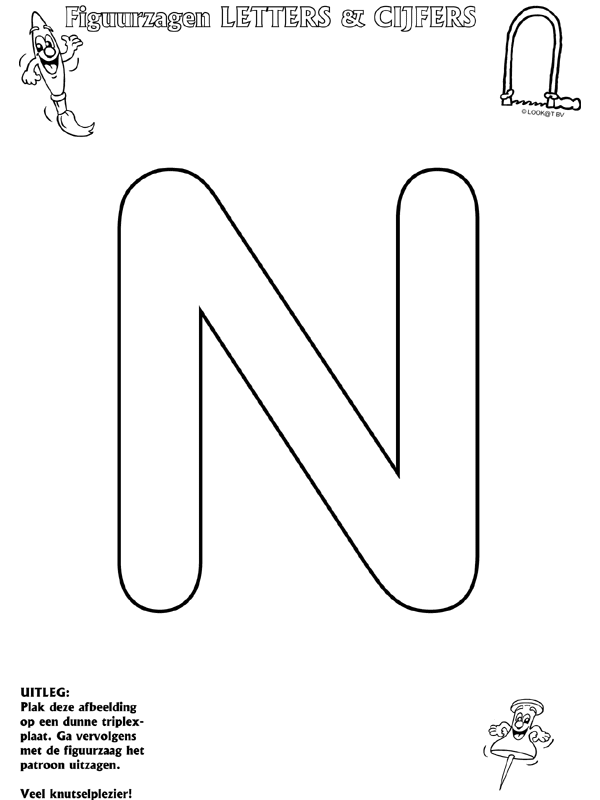 Kleurplaten Letter N Archidev