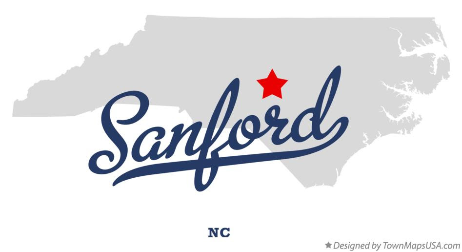 Map Of Sanford North Carolina