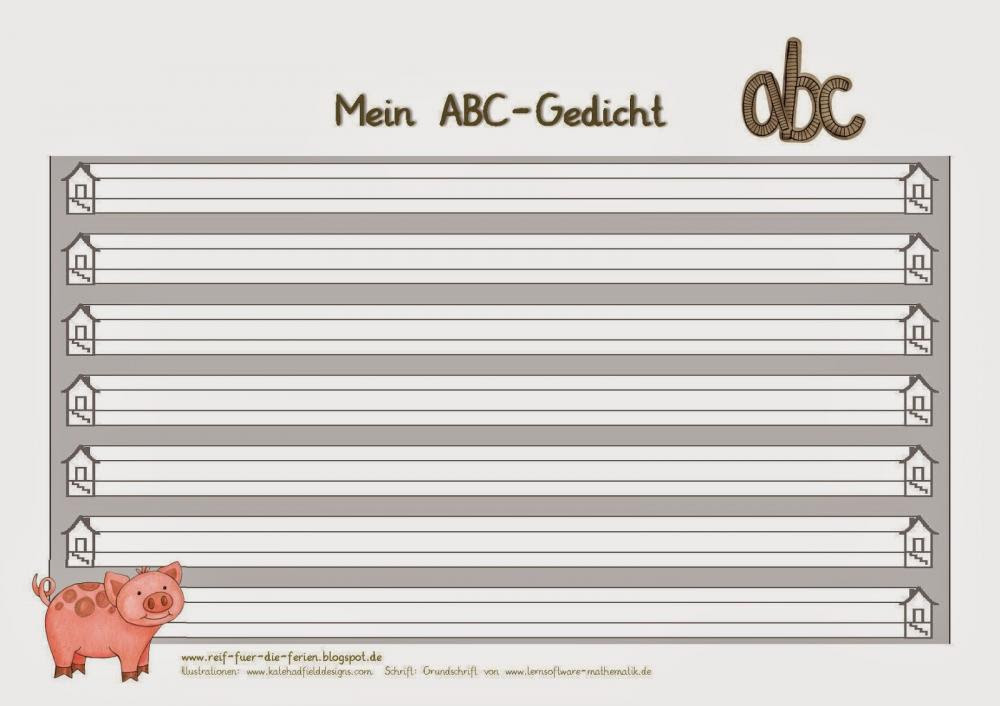 1 Klasse Lineatur Mit Haus Zum Ausdrucken