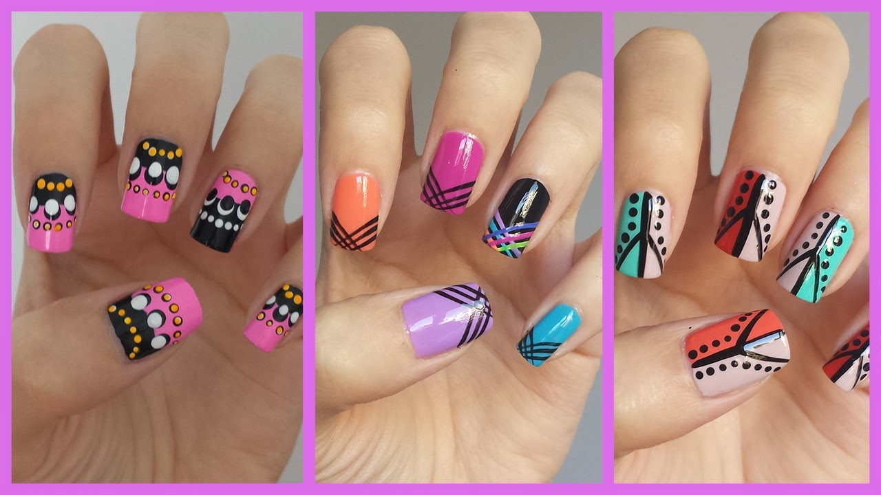 Easy Nail Art For Beginners!!! #12 | MissJenFABULOUS - YouTube