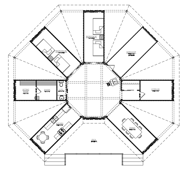 Project 'Octopod' Shipping Container Cabin - Sea Container Cabin