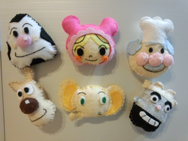 手作り 磁石入り100均フェルトマスコット アンパンマンの仲間達 みえしま お