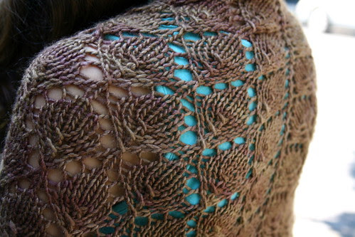 Forest Canopy Shawl in Malabrigo Silky Merino 'Acorn'