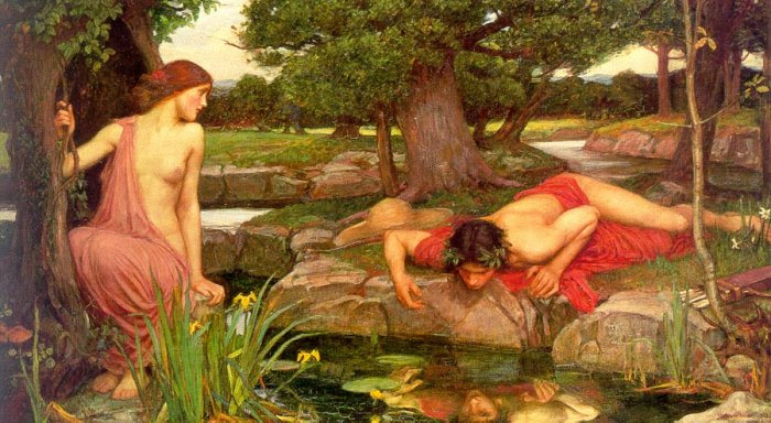 Narcissus and Echo, by John Waterhouse