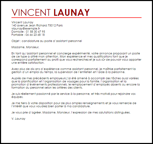 Lettre de motivation chargé de planification - laboite-cv.fr