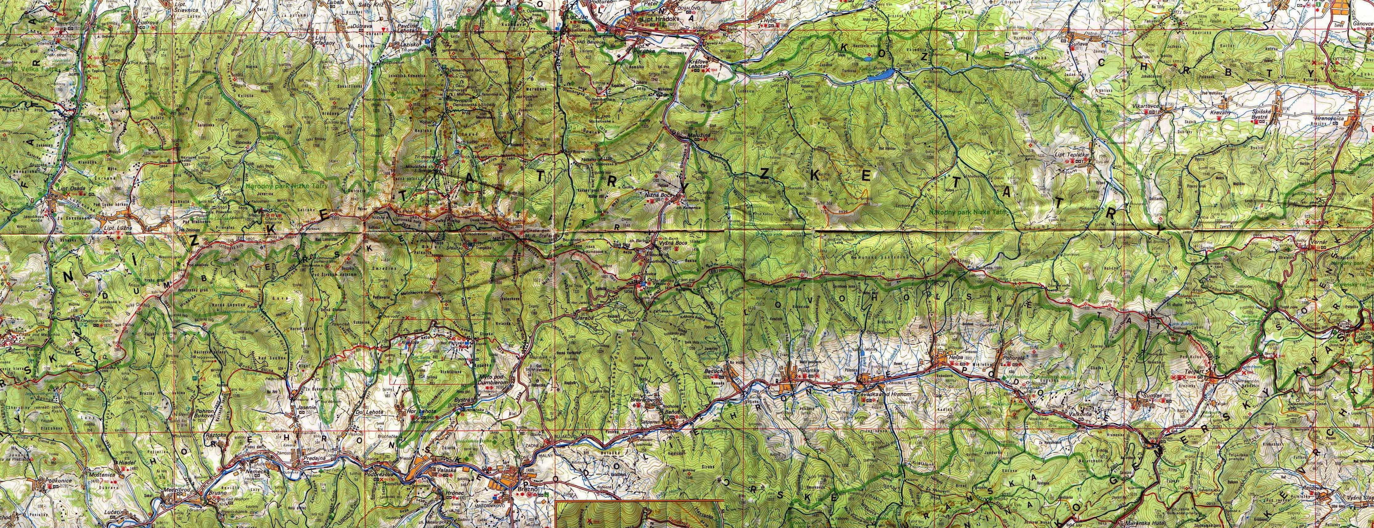 nízké tatry mapa Nízké Tatry nízké tatry mapa