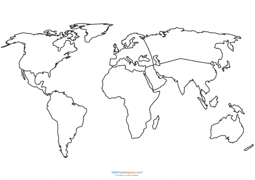 Coloring World Map Printable