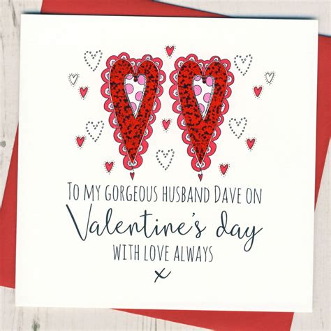  personalised husband valentines day card