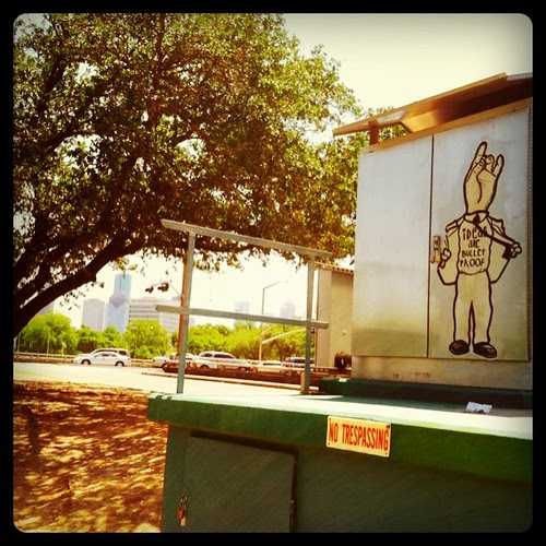 ideas are bulletproof (daylight) #shreddi #wheatpaste #streetart