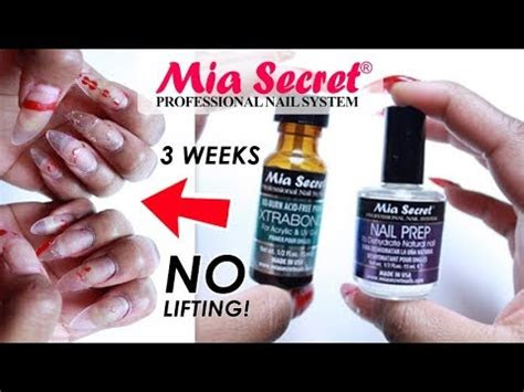 lifting acrylic nails  dehydrate primer mia