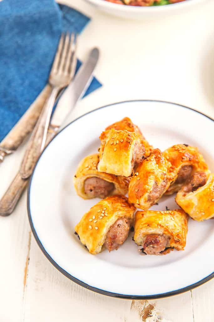 Mini fennel sausage rolls - Grits & Chopsticks