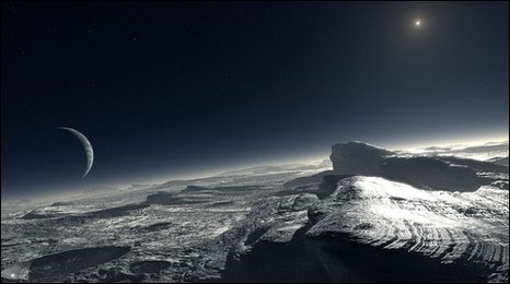 Artist's impression of Pluto's surface (ESO / L. Calcada)