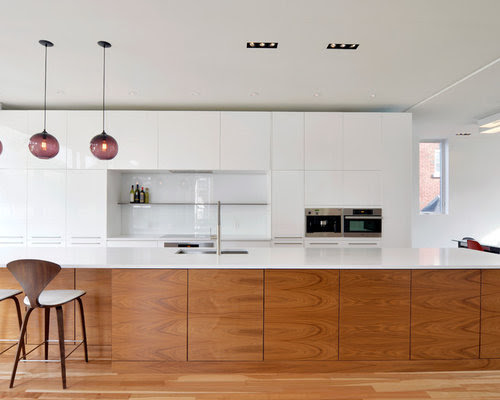 White And Wood Kitchen Island Home Design Ideas, Pictures, Remodel and ...