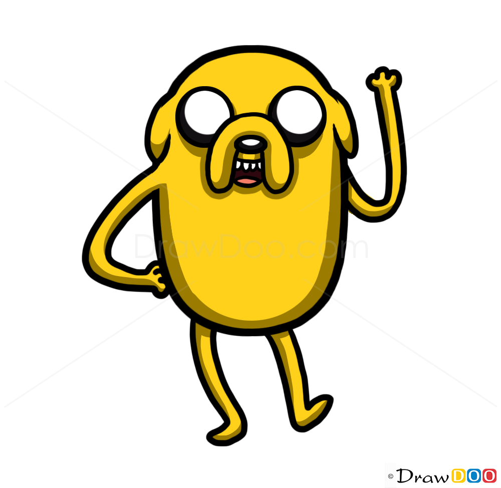 How to Draw Jake the Dog, Cartoon Characters - How to Draw, Drawing