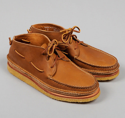 HIPPIE SHOE MOCCASINS, PLAINSMAN BROWN CHROMEXCEL LEATHER, HICKOREE ...