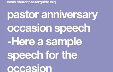 Link Download example speech for pastor anniversary Book Directory PDF
