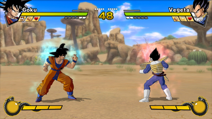 goku and vegeta. File:Goku vs Vegeta Burst