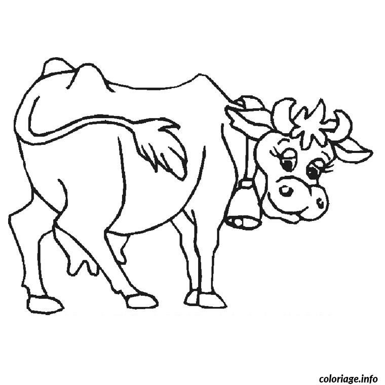 Coloriage vache  JeColorie.com