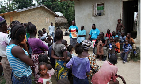 Villagers in Liberia are made aware of the dos and don'ts when faced with an Ebola outbreak
