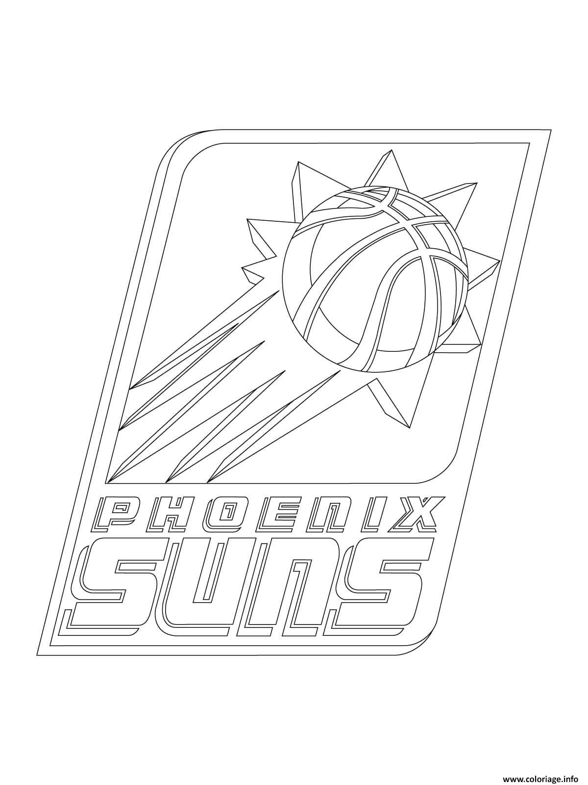 Coloriage Phoenix Suns Logo Nba Sport Jecolorie Com
