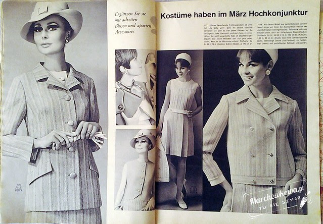 marchewkowa, szycie, blog , krawiectwo, retro, vintage, moda, fashion, Burda Moden 3/1968
