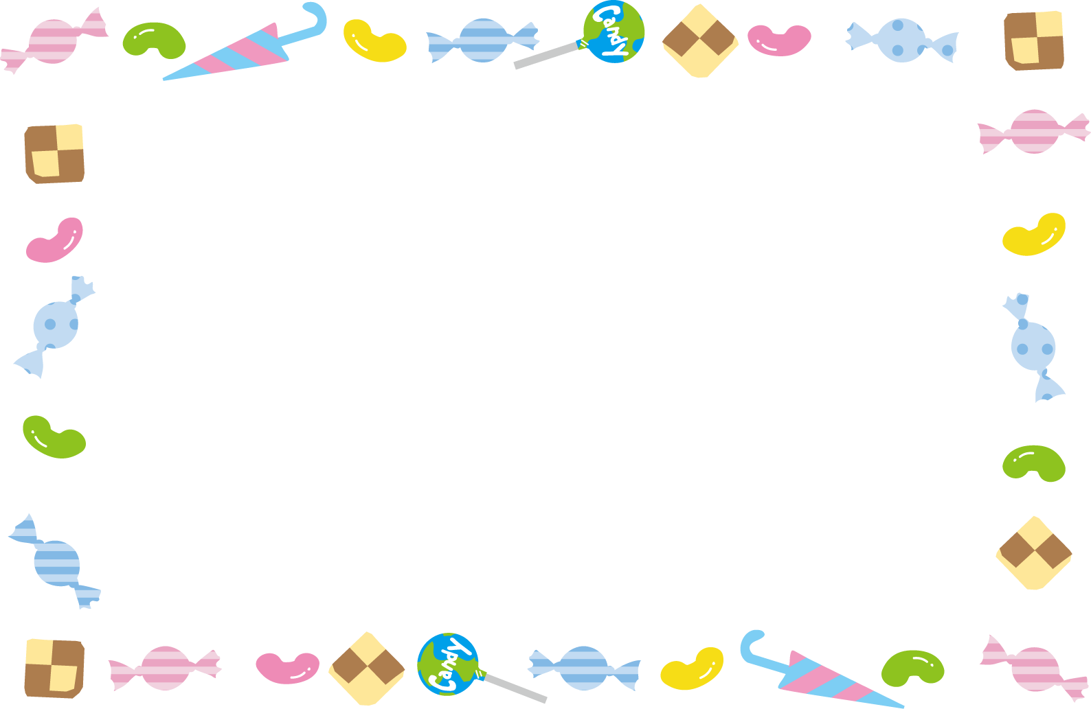 お菓子イラスト お菓子すくい 無料イラスト